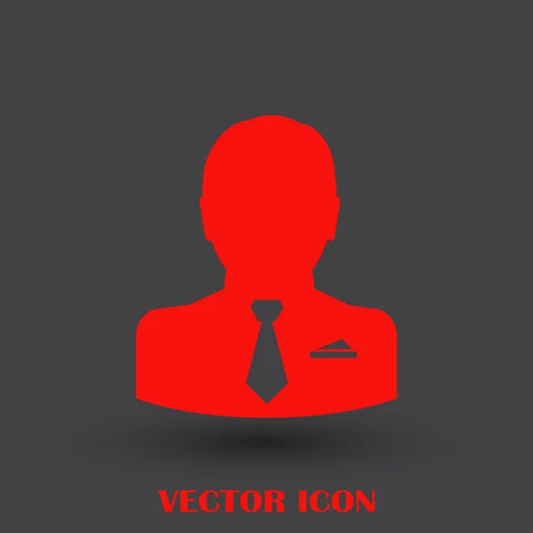 Hombre de negocios vector icono web — Vector de stock