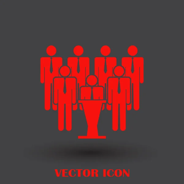 Gruppe Menschen Vektor-Symbol — Stockvektor