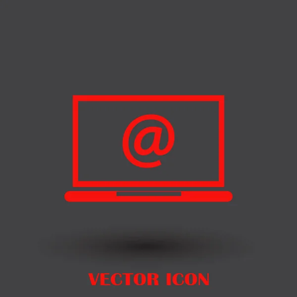 E-Mail im Laptop-Symbol — Stockvektor