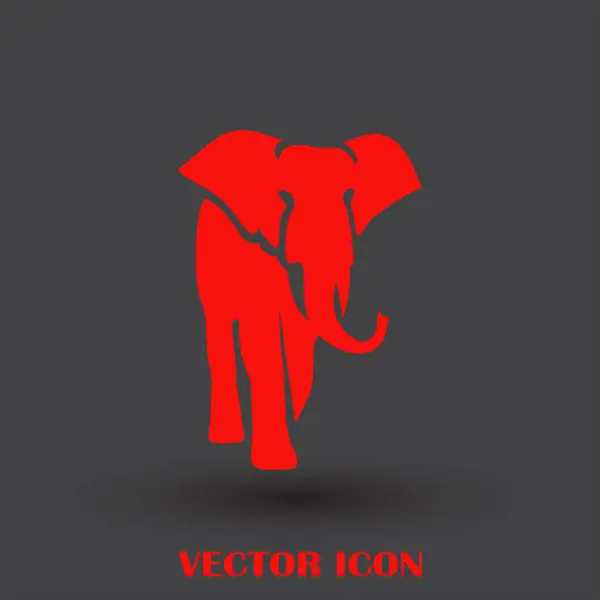 Icône web vectoriel éléphant — Image vectorielle