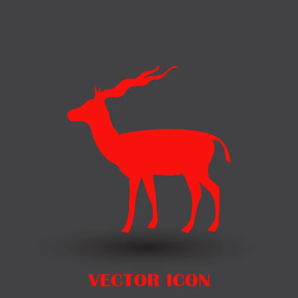 Vector silhouette of the Gazelle — Stock Vector