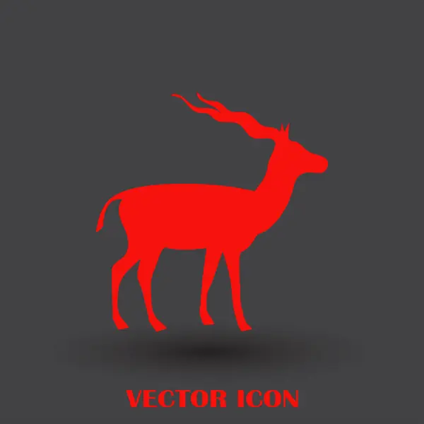 Vektorsilhouette der Gazelle — Stockvektor