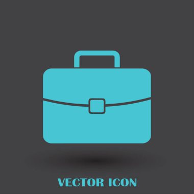 Evrak çantası ikonu, vektör illüstrasyonu. düz tasarım biçimi