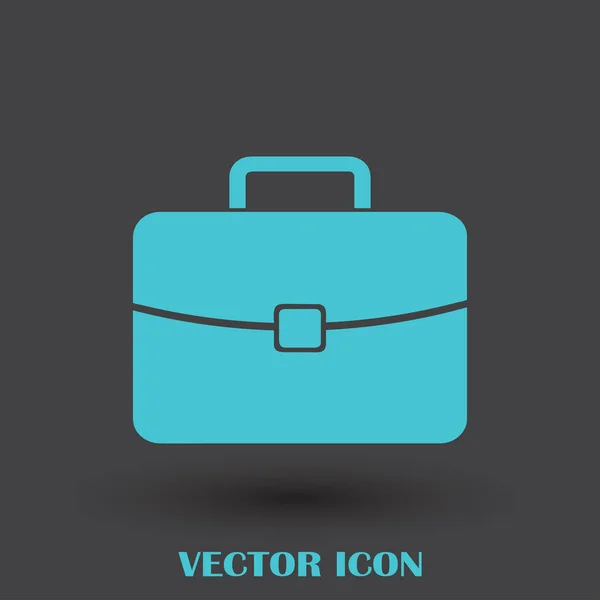 Aktenkoffer-Symbol, Vektorillustration. flacher Designstil — Stockvektor