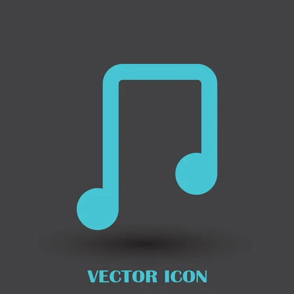 Ícone de nota de música preta — Vetor de Stock