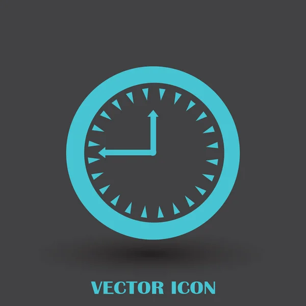 Klok, vector tijdpictogram — Stockvector