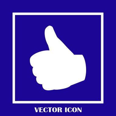 Simge, düz simge vektör çizim vektör başparmak.