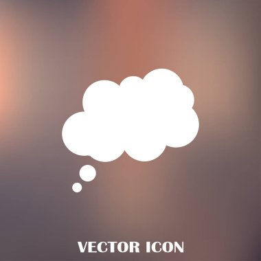 Çizgi roman konuşma balonları ikonu, vektör illüstrasyonu. Düz tasarım biçimi