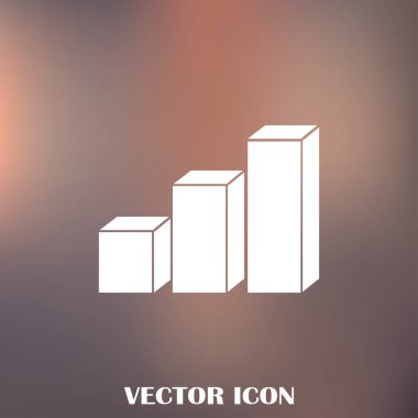 Trendy düz stil grafik simgesini. Web sitesi tasarımı, logo, app, kullanıcı arabirimi için grafik bar sembolü. Vektör çizim, Eps10.