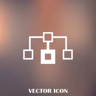 Akış şeması simge vektör.