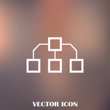 Akış şeması simge vektör.