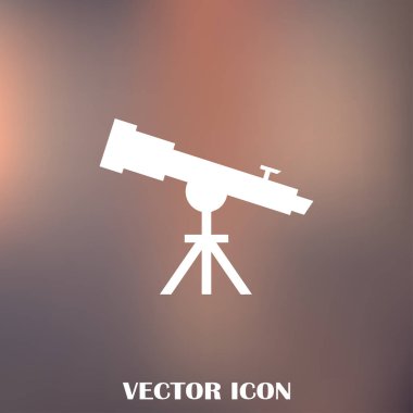 Teleskop web vektör simgesi