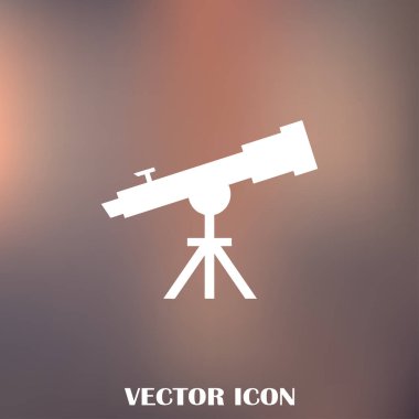 Teleskop web vektör simgesi