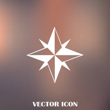 Pusula simgesini düz vektör