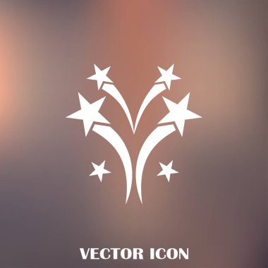 Havai fişek satırı simgesi, anahat vektör işareti