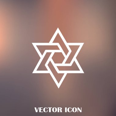 Davut'un yıldızı. Simge vektör