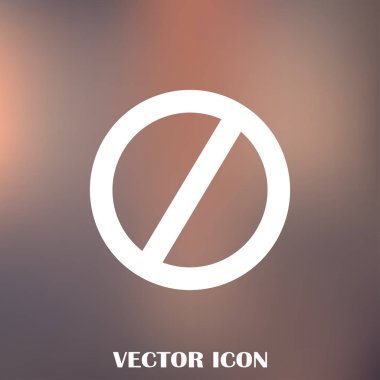 Hiçbir işaret düz simgesi