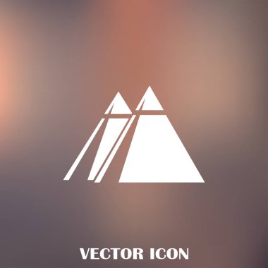 Piramit vektör web simgesi