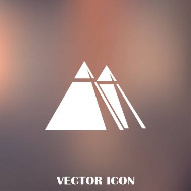 Piramit vektör web simgesi