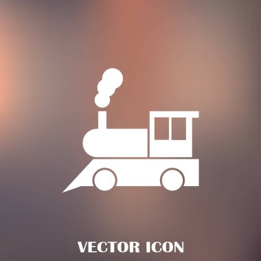 Buharlı lokomotif. Eski demiryolu web simgesi