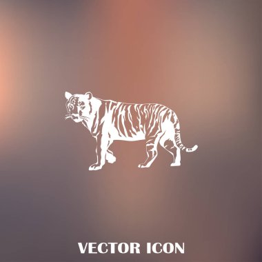 Kaplan siluet, vektör simgesi