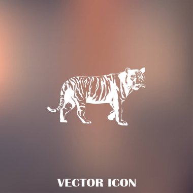 Kaplan siluet, vektör simgesi