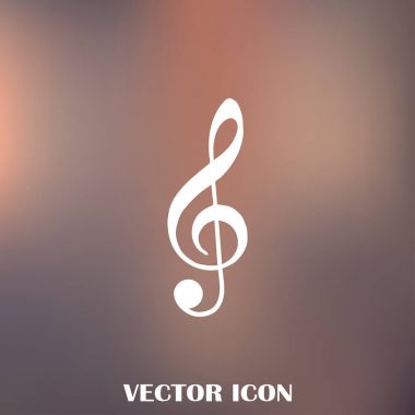 düz müzik treblekey simgesi