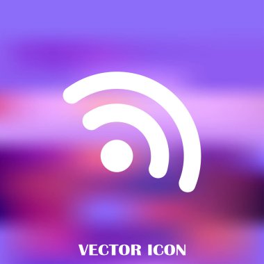 WiFi simge vektör, kablosuz Internet işareti, düz stil grafik ve web tasarımı için