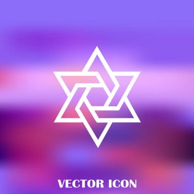 Davut'un yıldızı. Simge vektör