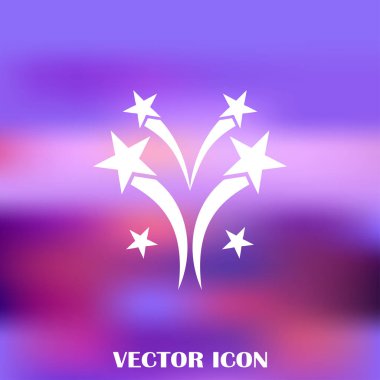 Havai fişek satırı simgesi, anahat vektör işareti