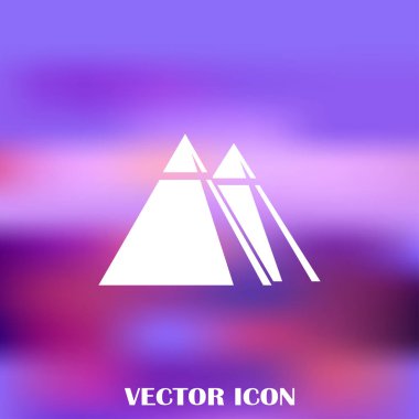Piramit vektör web simgesi