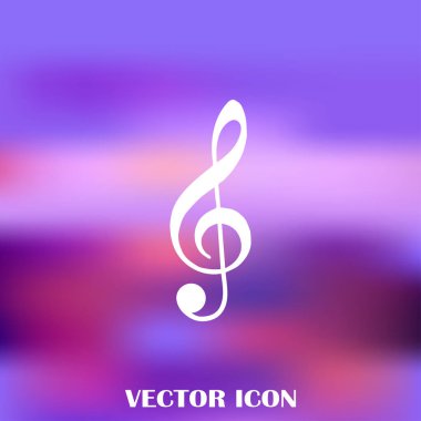 düz müzik treblekey simgesi