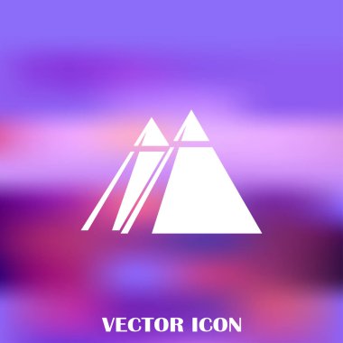Piramit vektör web simgesi