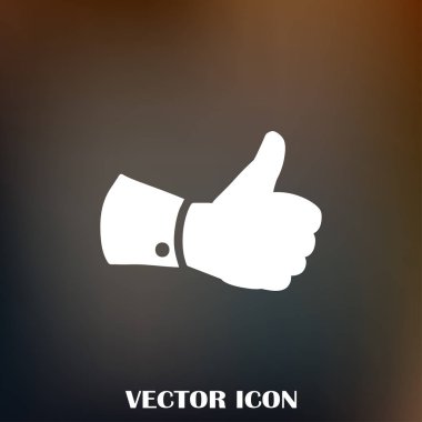 Simge, düz simge vektör çizim vektör başparmak.