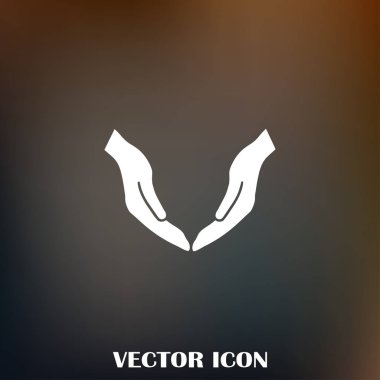 eller simge vektör, düz tasarım en iyi vektör simgesi