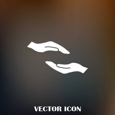 eller simge vektör, düz tasarım en iyi vektör simgesi