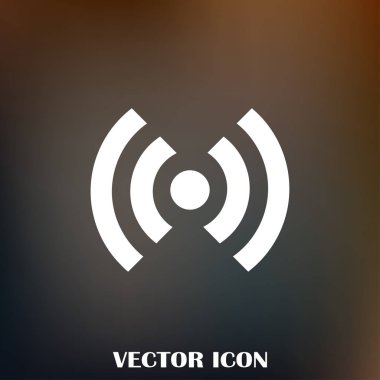 WiFi simge vektör, kablosuz Internet işareti, düz stil grafik ve web tasarımı için