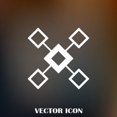 Akış şeması simge vektör.