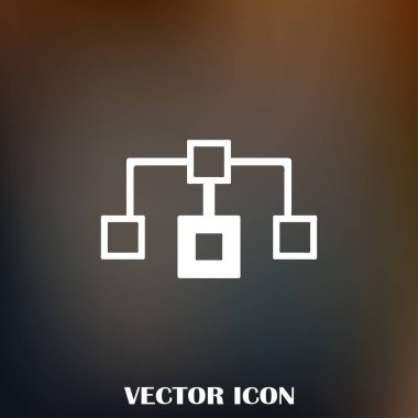 Akış şeması simge vektör.