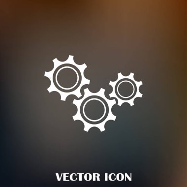 antika arka plan vektör sanat ile dişli simgesini