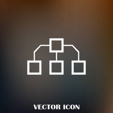 Akış şeması simge vektör.