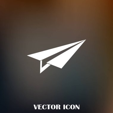 Uçak simge vektör, katı logo illüstrasyon, sembol