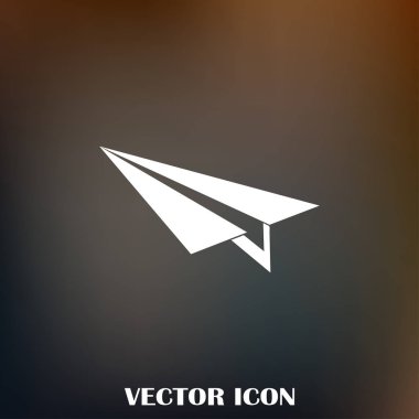 Uçak simge vektör, katı logo illüstrasyon, sembol