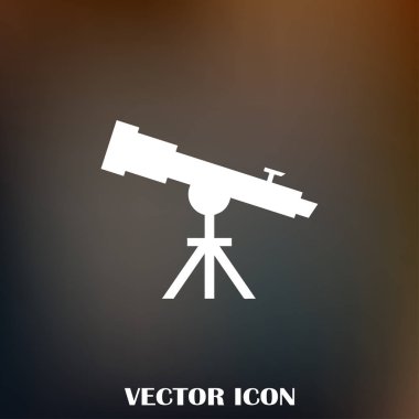 Teleskop web vektör simgesi