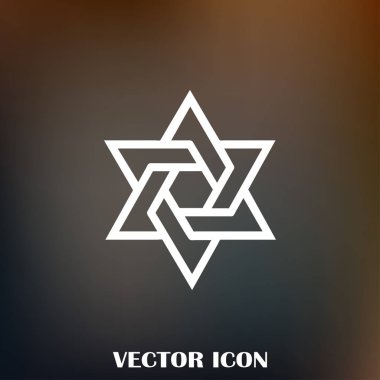 Davut'un yıldızı. Simge vektör