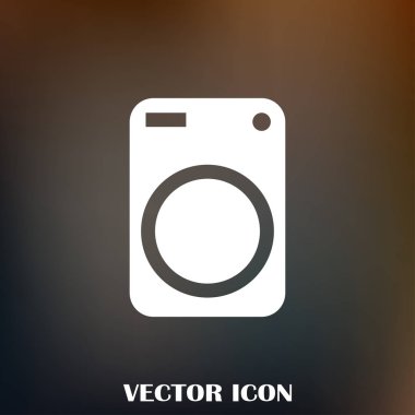 Çamaşır makinesi simgesi. Cihazı vektör simgesi. Çamaşır makinesi simge vektör