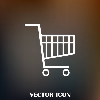 Alışveriş sepeti ikonu. vektör illüstrasyonu