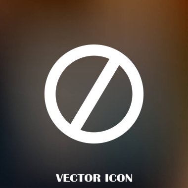 Hiçbir işaret düz simgesi