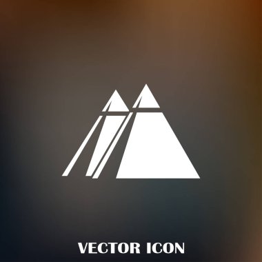 Piramit vektör web simgesi