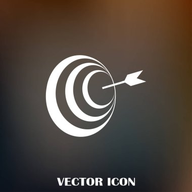 Hedef simgesi, web tasarımı için vektör çizim
